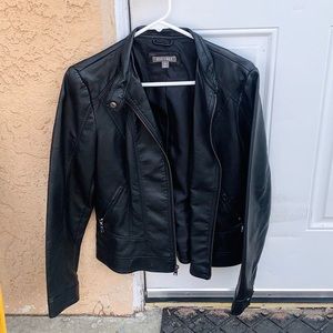Black Faux Leather Jacket